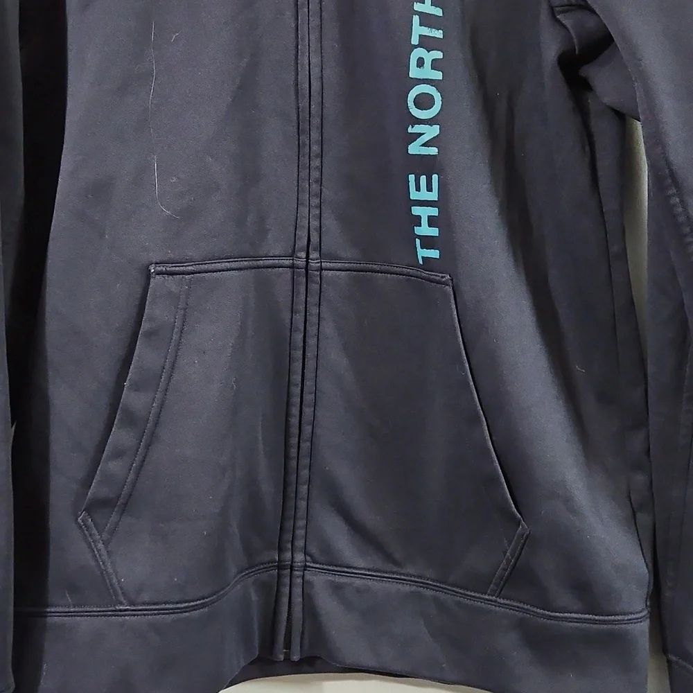 The North Face Full Zip Hooded Sweatshirt Jacket Men's Size M/M Navy Blue #1023